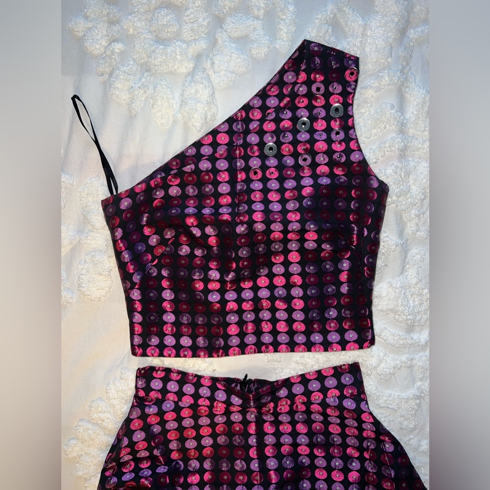 Lakbi Two-Pieces-Set One Shoulder Attire Gown Dress